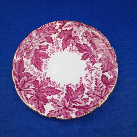 MCM Coalport Maple Time Demitasse Cup & Saucer Pink & White English Bone China - Picture 7 of 10